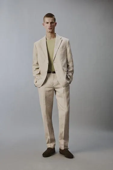 Костюмные брюки из 100% льна