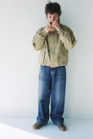 Zara Короткая парка с карманами купить с доставкой.