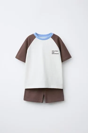 Джоггеры из футболки и бермуды в стиле колор-блок- Заказать в России