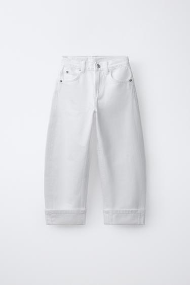 Zara Джинсы  с отворотами