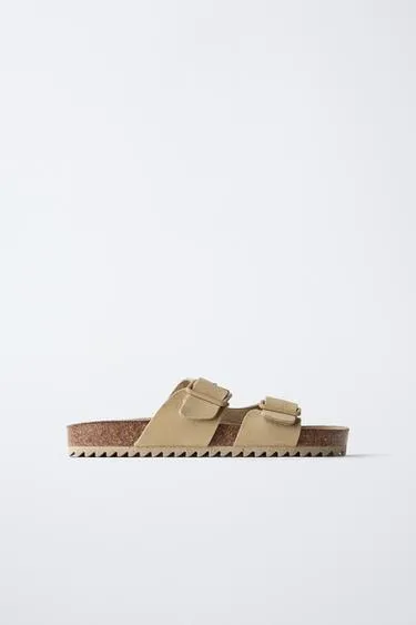 Кожаные сандалии с пряжками- Заказать в России