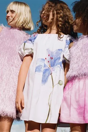 Юбка из органзы с цветочным принтом- Заказать в России