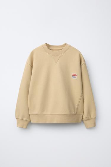 Zara Толстовка из крашеной ткани с нашивкой