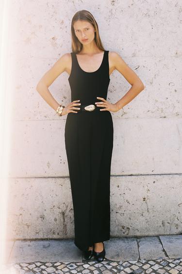 Zara Комбинезон с комбинацией и ремнём