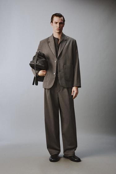 Zara Костюмный блейзер из рельефной ткани 