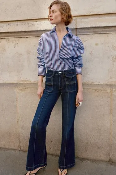 Рубашка Оксфорд в полоску