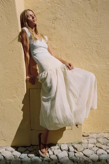 Комбинированная трикотажная юбка-баллон- Заказать в России