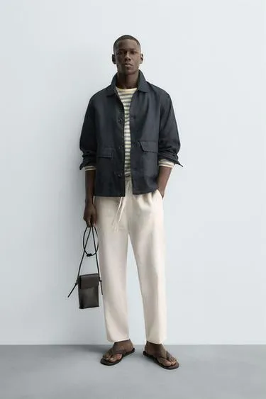 Куртка-рубашка из 100% льна