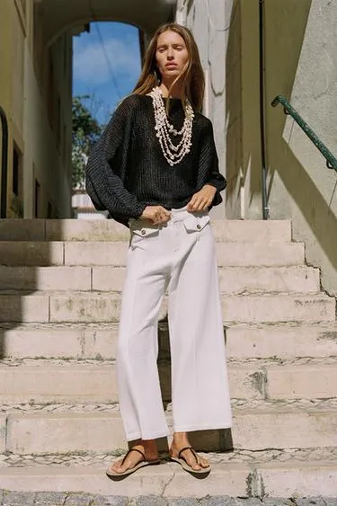 Кюлоты из ткани в стиле рустик