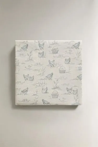 Набор бумажных салфеток с принтом (набор из 20 штук)