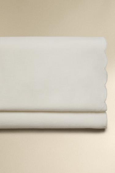 Zara Простынь из мятого льна