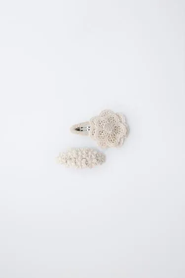 Набор из 2 заколок с цветами крючком