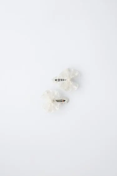 Набор из двух заколок «бабочки из органзы»- Заказать в России