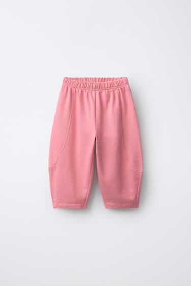 Zara Однотонные флисовые брюки баллон