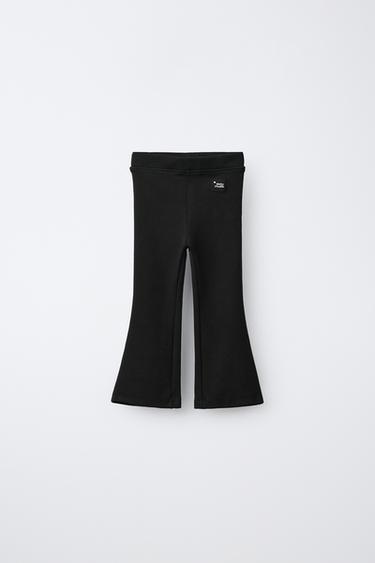 Zara Легинсы клёш из ткани интерлок с этикеткой