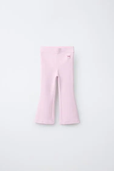 Легинсы клёш из ткани интерлок с этикеткой