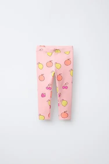 Легинсы в рубчик с принтом- Заказать в России