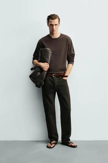 Футболка мерсеризованная с длинными рукавами