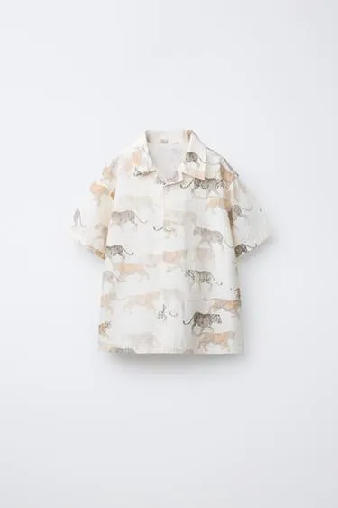 Рубашка с животным принтом