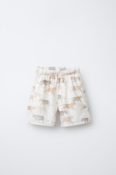 Zara Шорты с анималистичным принтом