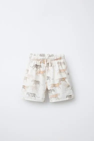 Шорты с анималистичным принтом