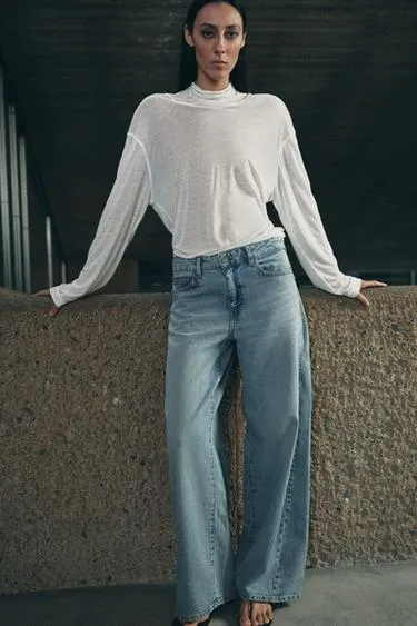Джинсы коллекция Zara «Zw» Loose  со средней посадкой- Заказать в России