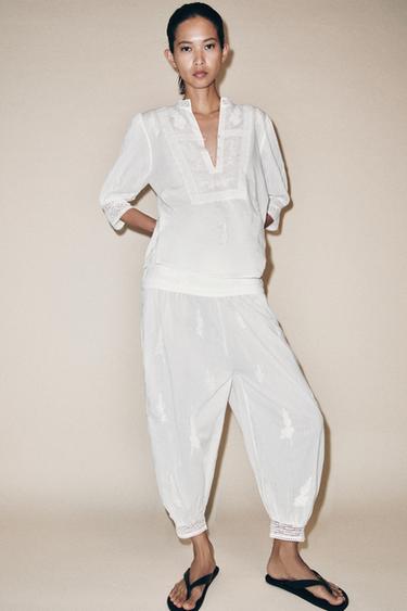 Zara Блуза с вышивкой — коллекция ZARA «ZW»