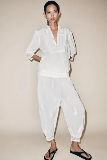 Блуза с вышивкой — коллекция Zara «Zw»