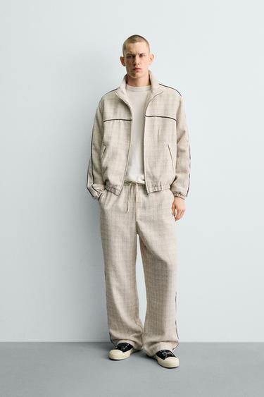 Zara Брюки-джоггеры с контрастными лампасами купить с доставкой.
