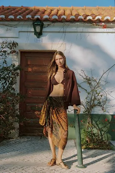 Шарф из модала и шелка с цветочным принтом