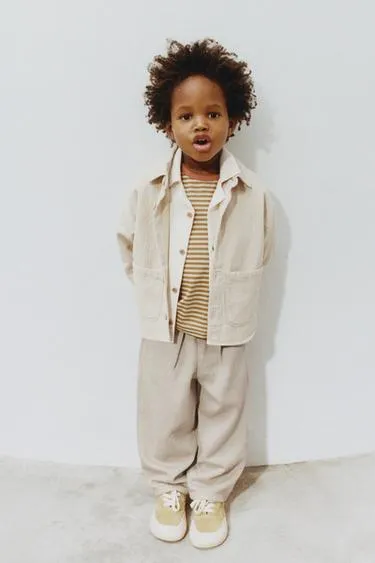 Широкие брюки из саржи