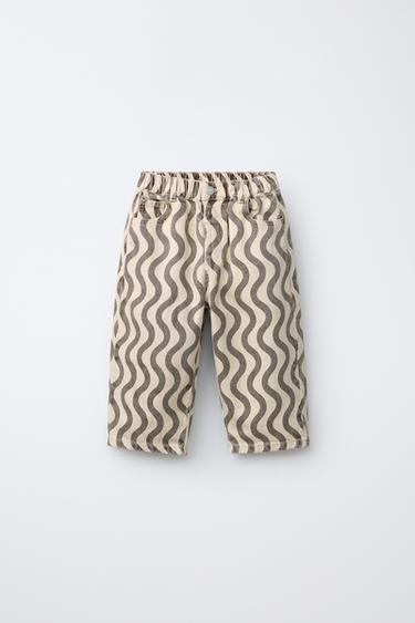 Zara Джинсы с геометрическим принтом