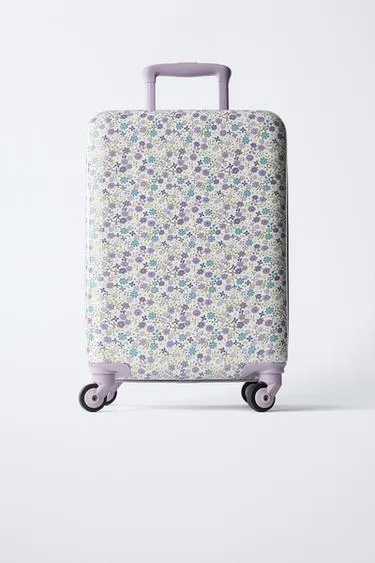 Чемодан с цветочным принтом