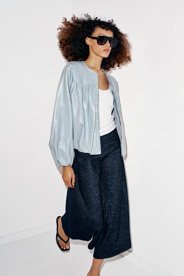 Zara Куртка-бомбер из искусственной кожи