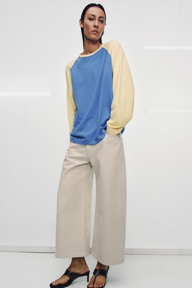 Zara Футболка реглан с длинными рукавами