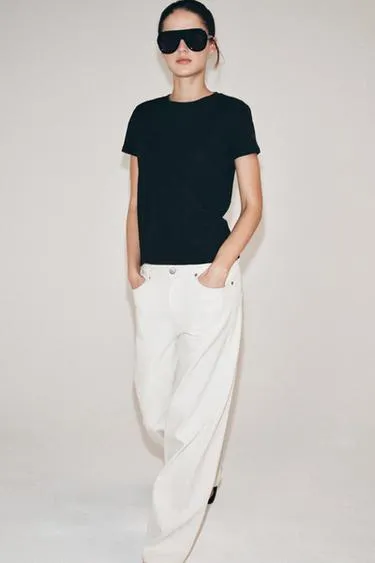 Футболка из льна и хлопка с короткими рукавами- Заказать в России