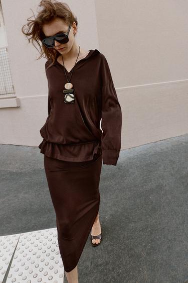 Zara Поло с рюшами