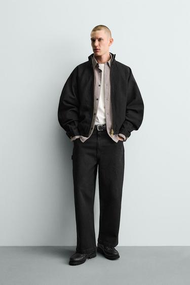 Хлопковый бомбер свободного кроя