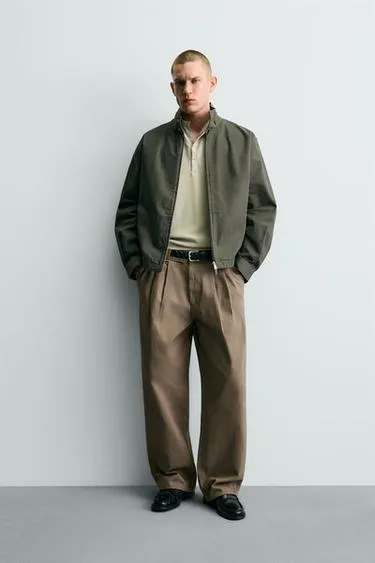 Укороченная куртка на молнии