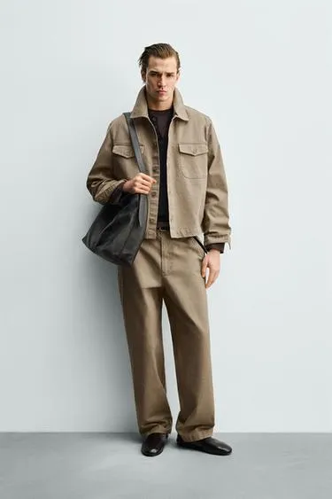 Брюки прямого кроя с вышивкой