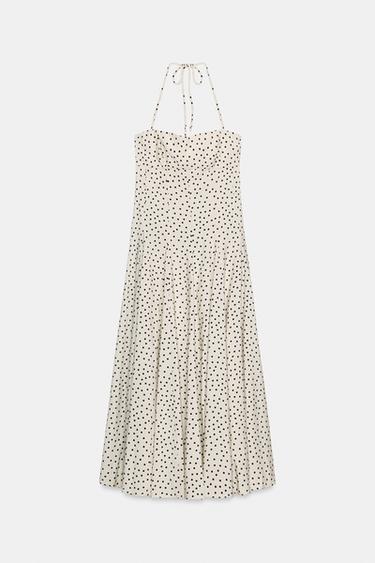 Zara Платье миди в горошек