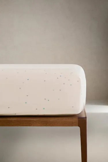 Детский простынь на резинке из хлопка с звездами