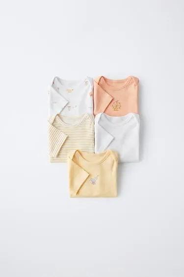 Набор из 5 боди с цирковым принтом