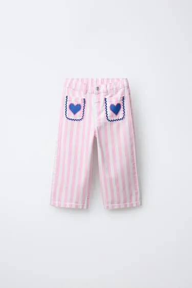 Брюки-кюлоты из твила в полоску