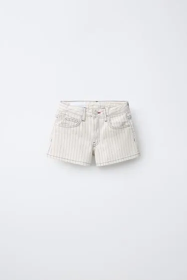 Джинсовые шорты в полоску- Заказать в России