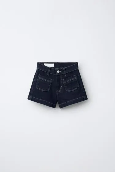 Джинсовые шорты стретч с карманами- Заказать в России