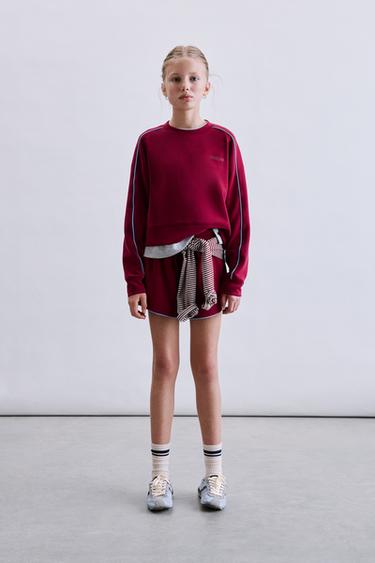 Zara Худи спортивное с контрастной окантовкой