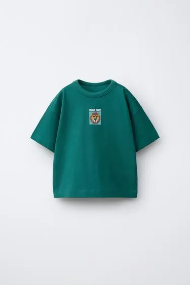 Футболка с пиксельным анималистическим принтом