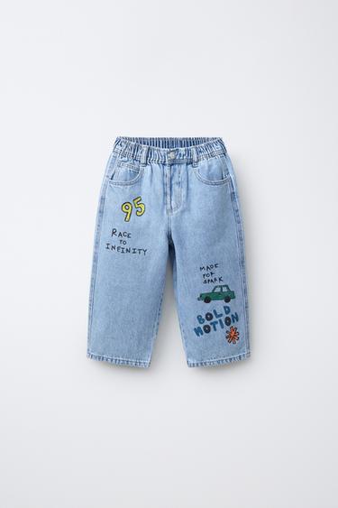 Джинсы Tapered с принтом- Заказать в России