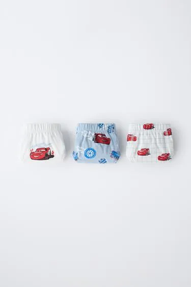 1 1/2-6 лет/набор из трех трусов с принтом Cars Rayo Mcqueen © Disney